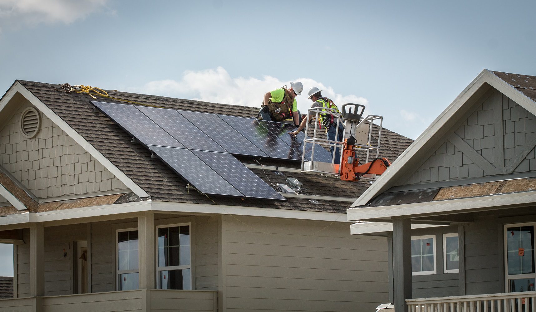 Solar Panels at Whisper Valley by FRE - Zero-energy capable housing